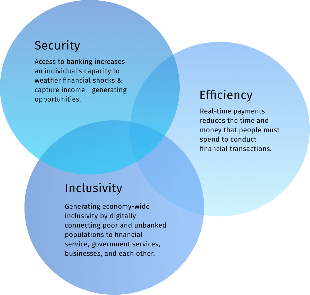Security, efficiency and inclusivity venn diagram